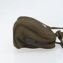 PRADA Hand Bag Nylon Khaki Silver Auth BA10374-4