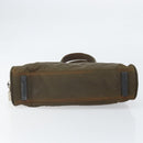 PRADA Hand Bag Nylon Khaki Silver Auth BA10374-9