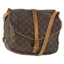 LOUIS VUITTON Monogram Saumur 35 Shoulder Bag M42254 LV Auth BA10390-1