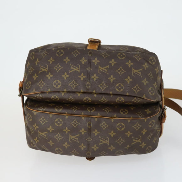 LOUIS VUITTON Monogram Saumur 35 Shoulder Bag M42254 LV Auth BA10390