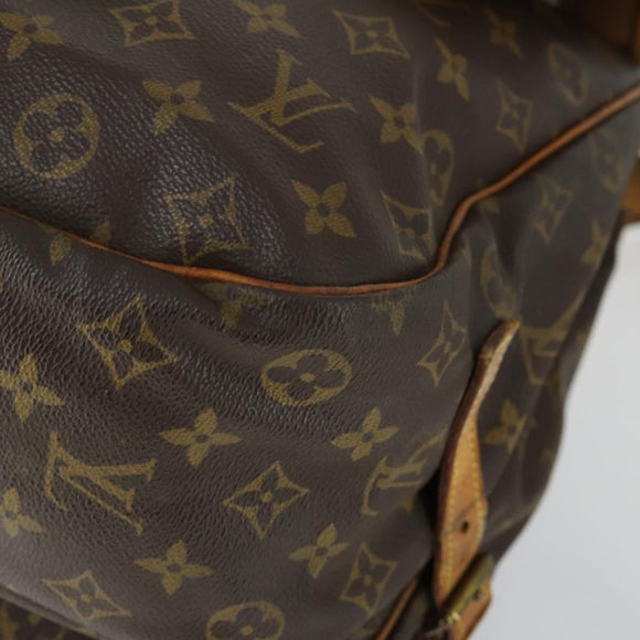 LOUIS VUITTON Monogram Saumur 35 Shoulder Bag M42254 LV Auth BA10390