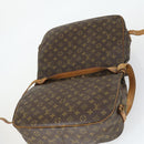 LOUIS VUITTON Monogram Saumur 35 Shoulder Bag M42254 LV Auth BA10390-20