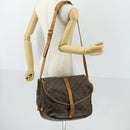 LOUIS VUITTON Monogram Saumur 35 Shoulder Bag M42254 LV Auth BA10390-28
