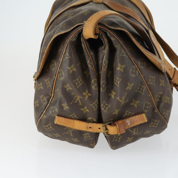 LOUIS VUITTON Monogram Saumur 35 Shoulder Bag M42254 LV Auth BA10390