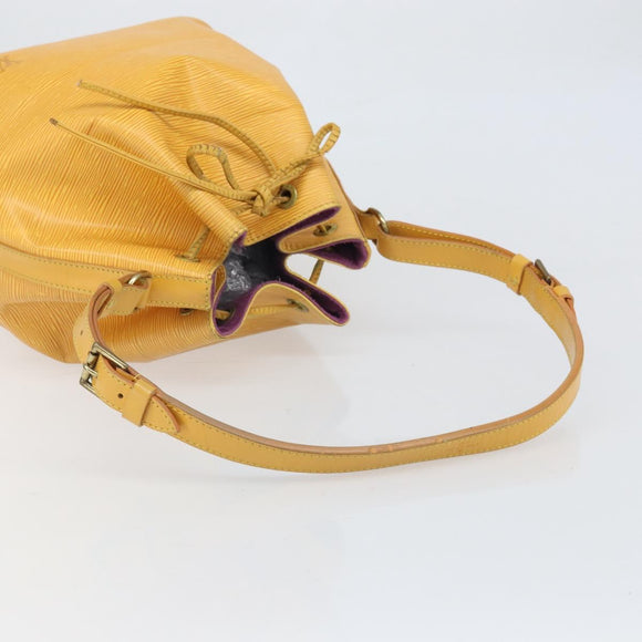 LOUIS VUITTON Epi Petit Noe Shoulder Bag Yellow M44109 LV Auth BA10392