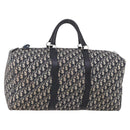 Christian Dior Trotter Canvas Boston Bag Navy Silver Auth BA10393-1