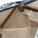 Christian Dior Trotter Canvas Boston Bag Navy Silver Auth BA10393-18