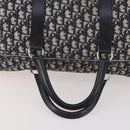 Christian Dior Trotter Canvas Boston Bag Navy Silver Auth BA10393-7