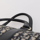 Christian Dior Trotter Canvas Boston Bag Navy Silver Auth BA10393-8