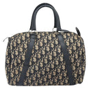 Christian Dior Trotter Canvas Hand Bag Navy Silver Auth BA10394-3