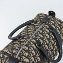 Christian Dior Trotter Canvas Hand Bag Navy Silver Auth BA10394-6