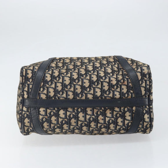 Christian Dior Trotter Canvas Hand Bag Navy Silver Auth BA10394