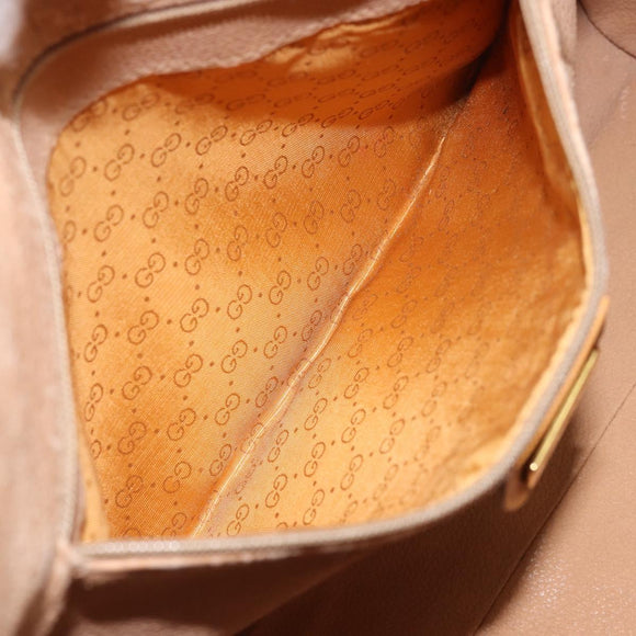GUCCI Micro GG Supreme Hand Bag PVC Beige Gold 002 58 0219 Auth BA10396