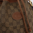 GUCCI GG Canvas Shoulder Bag Beige Gold Auth BA10397-16