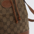 GUCCI GG Canvas Shoulder Bag Beige Gold Auth BA10397-17