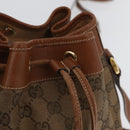 GUCCI GG Canvas Shoulder Bag Beige Gold Auth BA10397-18