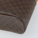 CELINE Macadam Canvas Hand Bag PVC Leather Brown Gold Auth BA10398-14