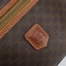 CELINE Macadam Canvas Hand Bag PVC Leather Brown Gold Auth BA10398-18