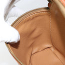 CELINE Macadam Canvas Hand Bag PVC Leather Brown Gold Auth BA10398-21