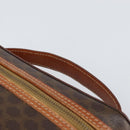 CELINE Macadam Canvas Hand Bag PVC Leather Brown Gold Auth BA10398-8