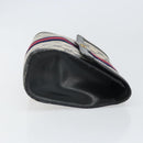 GUCCI GG Supreme Sherry Line Clutch Bag PVC Navy Gold 010 378 Auth BA10399-3