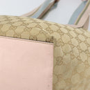 GUCCI GG Canvas Sherry Line Hand Bag Beige Gold 131230 Auth BA10400-15