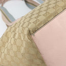 GUCCI GG Canvas Sherry Line Hand Bag Beige Gold 131230 Auth BA10400-16