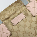 GUCCI GG Canvas Sherry Line Hand Bag Beige Gold 131230 Auth BA10400-14