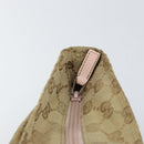 GUCCI GG Canvas Sherry Line Hand Bag Beige Gold 131230 Auth BA10400-10