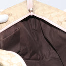 GUCCI GG Canvas Sherry Line Hand Bag Beige Gold 131230 Auth BA10400-20