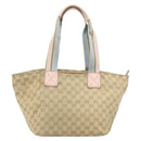 GUCCI GG Canvas Sherry Line Hand Bag Beige Gold 131230 Auth BA10400-2