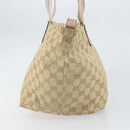 GUCCI GG Canvas Sherry Line Hand Bag Beige Gold 131230 Auth BA10400-4