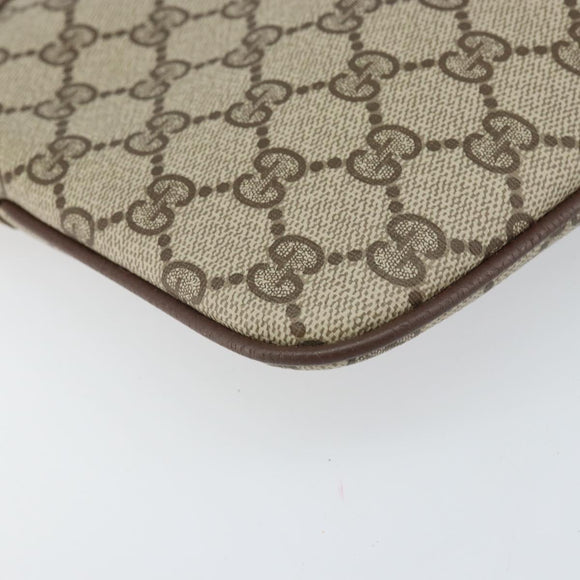 GUCCI GG Supreme Web Sherry Line Bag PVC Beige Gold 904 02 047 Auth BA10402