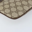 GUCCI GG Supreme Web Sherry Line Bag PVC Beige Gold 904 02 047 Auth BA10402-16