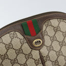 GUCCI GG Supreme Web Sherry Line Bag PVC Beige Gold 904 02 047 Auth BA10402-17