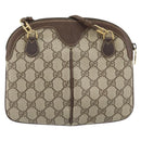 GUCCI GG Supreme Web Sherry Line Bag PVC Beige Gold 904 02 047 Auth BA10402-2