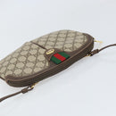 GUCCI GG Supreme Web Sherry Line Bag PVC Beige Gold 904 02 047 Auth BA10402-6