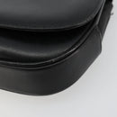 GUCCI Shoulder Bag Leather Gold Black Auth BA10403-14