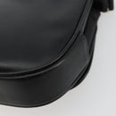 GUCCI Shoulder Bag Leather Gold Black Auth BA10403-16