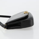 GUCCI Shoulder Bag Leather Gold Black Auth BA10403-4