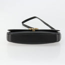 GUCCI Shoulder Bag Leather Gold Black Auth BA10403-5