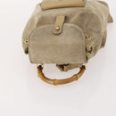 GUCCI Bamboo Backpack Suede Leather Black Gold 003 2058 0030 Auth BA10404-6
