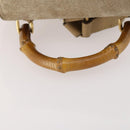 GUCCI Bamboo Backpack Suede Leather Black Gold 003 2058 0030 Auth BA10404-7