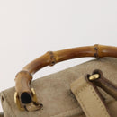 GUCCI Bamboo Backpack Suede Leather Black Gold 003 2058 0030 Auth BA10404-14