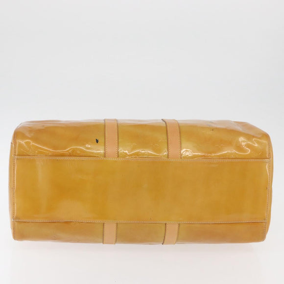 LOUIS VUITTON Monogram Vernis Mercer Boston Bag Beige M91000 LV Auth BA10406