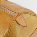 LOUIS VUITTON Monogram Vernis Mercer Boston Bag Beige M91000 LV Auth BA10406-16
