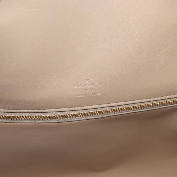 LOUIS VUITTON Monogram Vernis Mercer Boston Bag Beige M91000 LV Auth BA10406