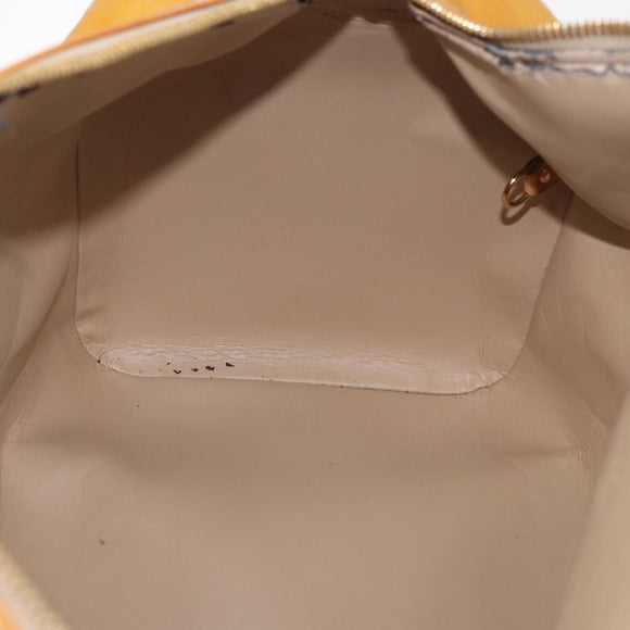 LOUIS VUITTON Monogram Vernis Mercer Boston Bag Beige M91000 LV Auth BA10406