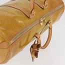 LOUIS VUITTON Monogram Vernis Mercer Boston Bag Beige M91000 LV Auth BA10406-7