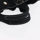 HERMES Fourre Tout MM Hand Bag Canvas Black Silver Auth BA10409-7